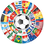 International flags football collage cross stitch kit for beginners