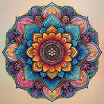 Intricate boho mandala cross stitch kit for beginners
