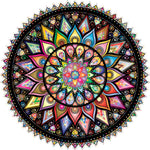 Intricate colourful mandala cross stitch kit for beginners
