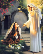 Jesus christ appearing to mary magdalene cross stitch kit for beginners
