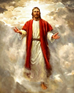 Jesus in the clouds cross stitch kit for beginners
