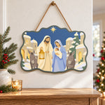 Journey to bethlehem paint by numbers door hanger as indoor wall decor