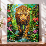 Jungle wild majesty pearl diamond painting kit for beginners