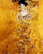 Klimt style golden portrait paint by numbers kit for beginners