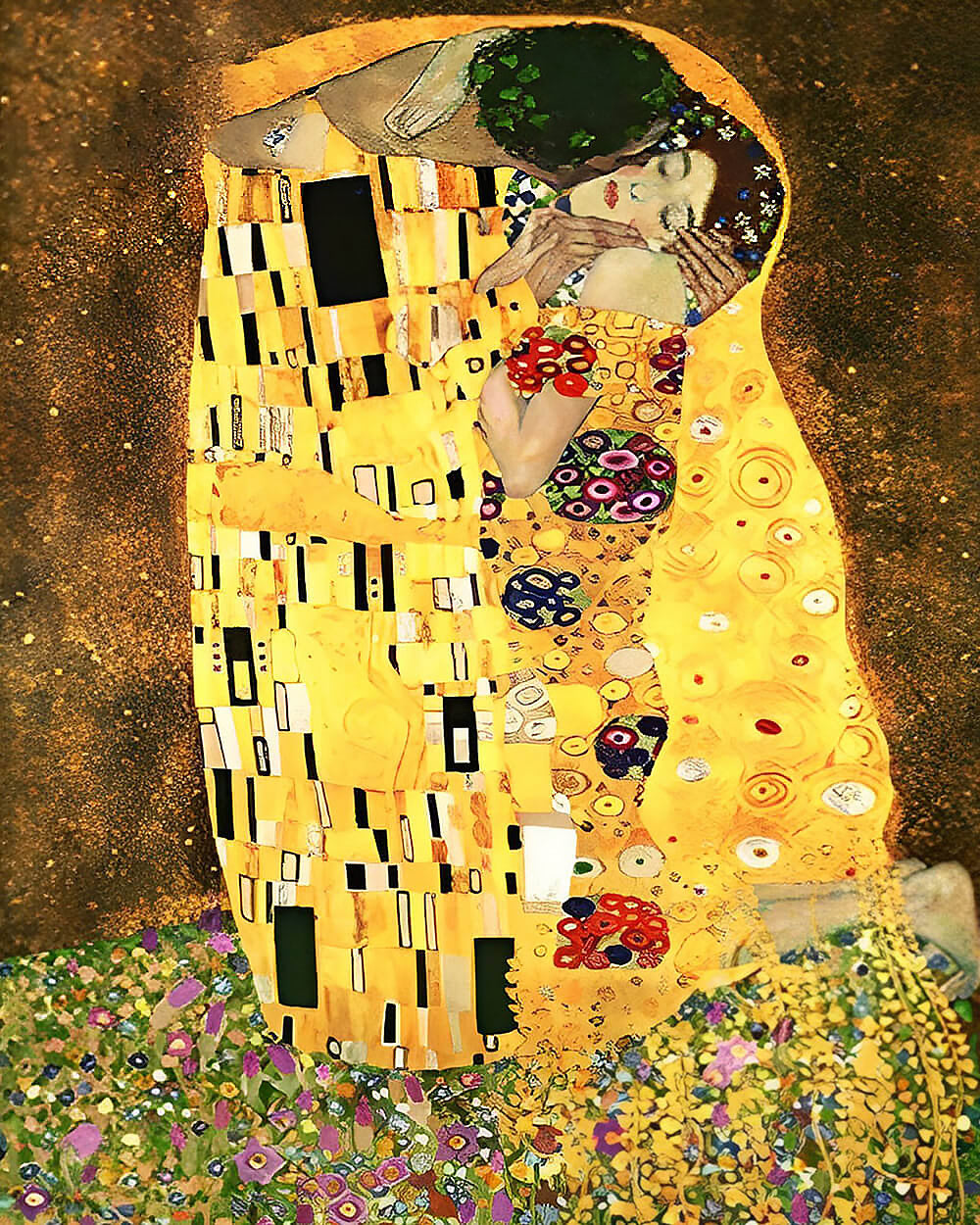 Klimt style the kiss paint by numbers kit for beginners