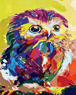 Little quirky owl cross stitch kit for beginners