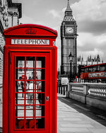 London red telephone box cross stitch kit for beginners