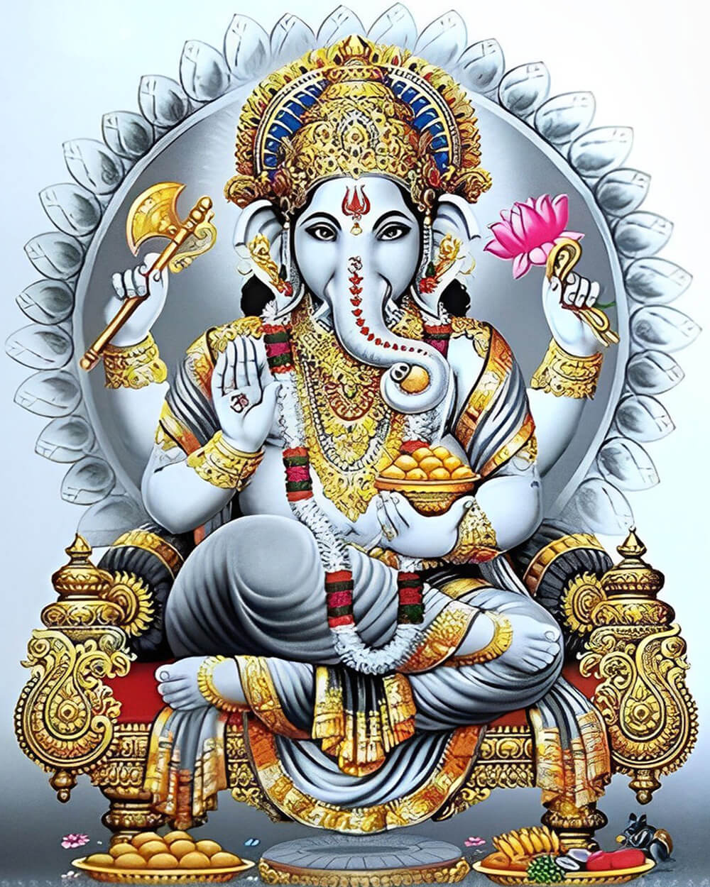 Lord ganesha cross stitch kit for beginners