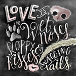 Love is wet noses and sloppy kisses cross stitch kit for beginners