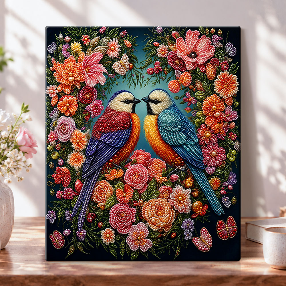 Loving Beaded Birds pearl diamond painting kit for beginners