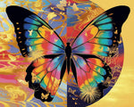 Luxurious gold leaf and butterfly cross stitch kit for beginners
