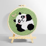 Lying panda punch needle kit for beginners
