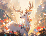 Magical glowing stag paint by numbers kit for beginners
