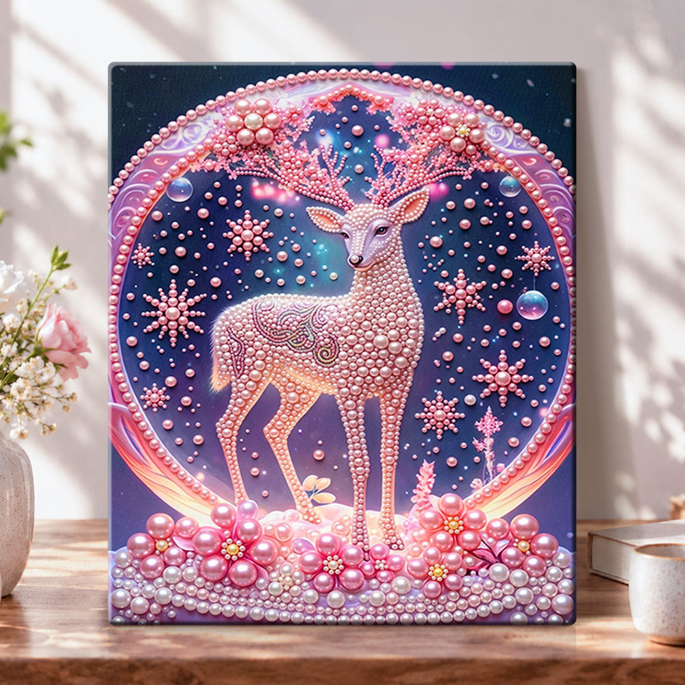Magical pearled deer pearl diamond painting kit for beginners