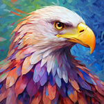 Majestic eagle portrait cross stitch kit for beginners