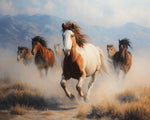 Majestic horses running in the wild paint by numbers kit for beginners