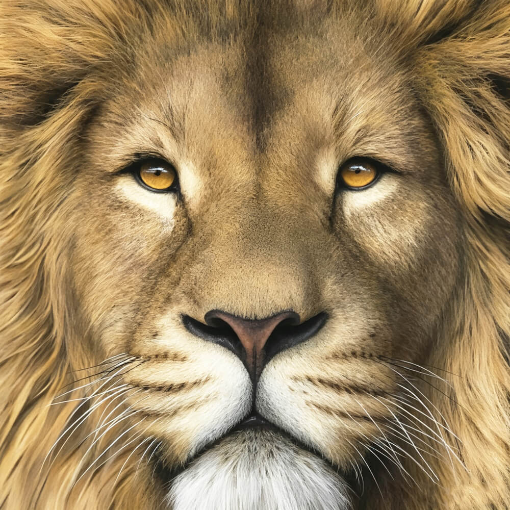 Majestic lion face close up paint by numbers kit for beginners