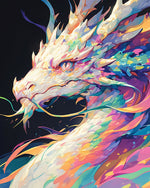 Majestic pastel dragon cross stitch kit for beginners