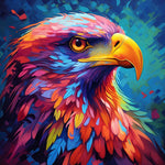 Majestic rainbow eagle cross stitch kit for beginners