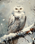 Majestic snowy owl cross stitch kit for beginners