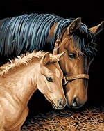 Mare and foal cross stitch kit for beginners