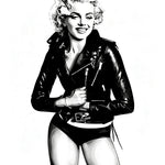 Marilyn monroe black and white illustration cross stitch kit for beginners