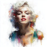 Marilyn monroe paint splatter portrait cross stitch kit for beginners