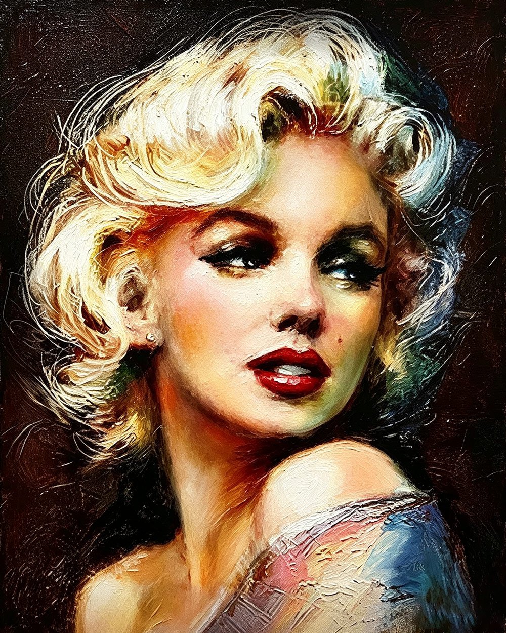 Marilyn monroe portrait cross stitch kit for beginners