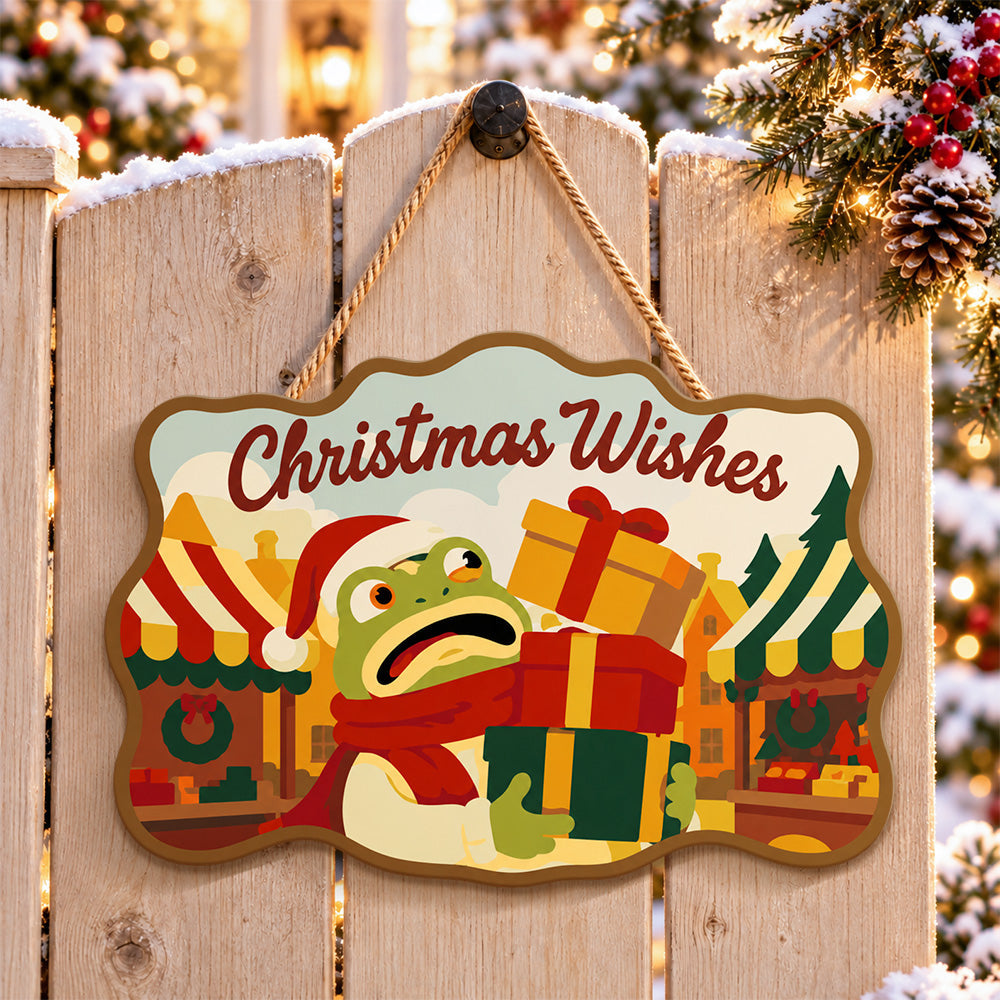 Market gift stack paint by numbers door hanger on a garden gate