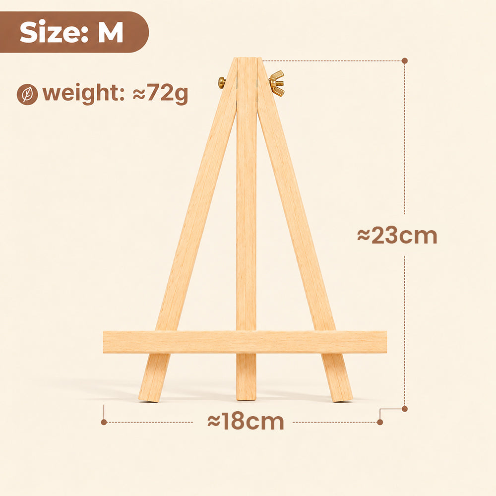 Medium wooden display stand for finished embroidery hoop art, approximately 23cm tall