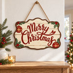 Merry christmas ornaments paint by numbers door hanger as indoor wall decor