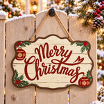 Merry christmas ornaments paint by numbers door hanger on a garden gate