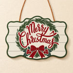 Merry christmas wreath paint by numbers door hanger finished design