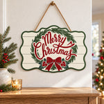 Merry christmas wreath paint by numbers door hanger as indoor wall decor