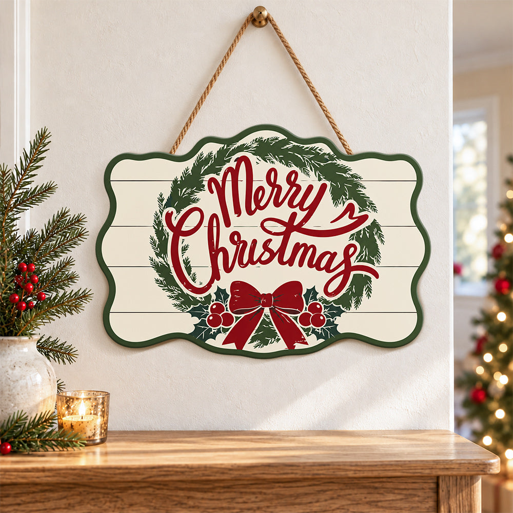 Merry christmas wreath paint by numbers door hanger as indoor wall decor