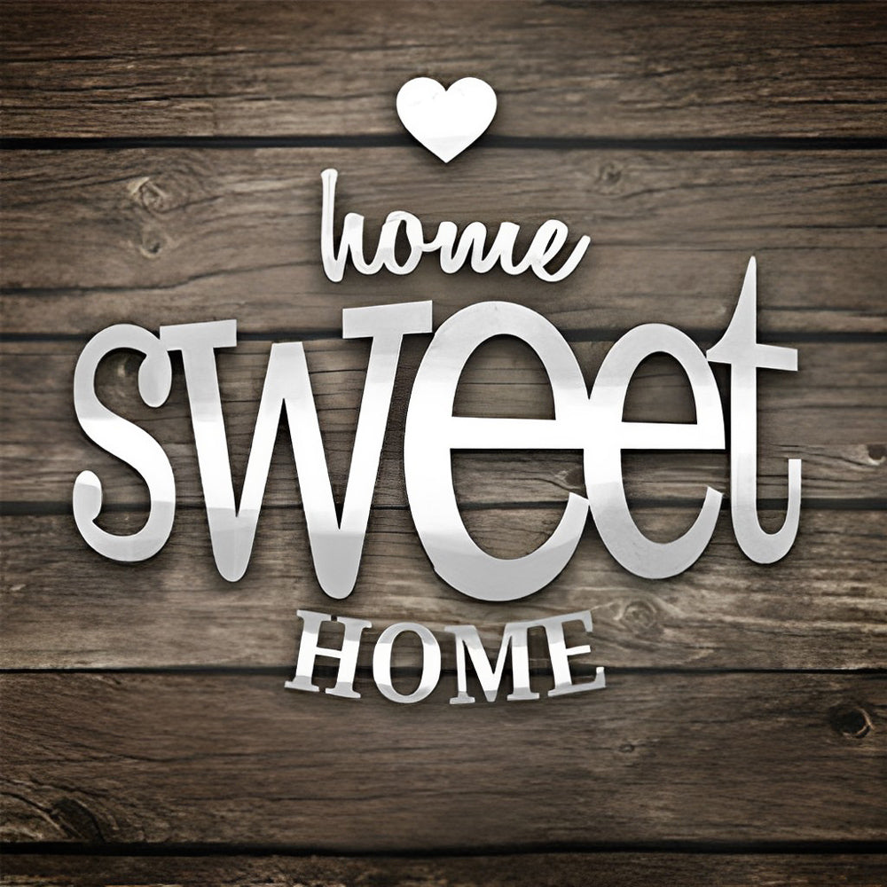 Metallic home sweet home on wood print cross stitch kit for beginners