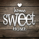 Metallic home sweet home on wood print cross stitch kit for beginners
