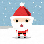 Minimalist cartoon santa claus cross stitch kit for beginners