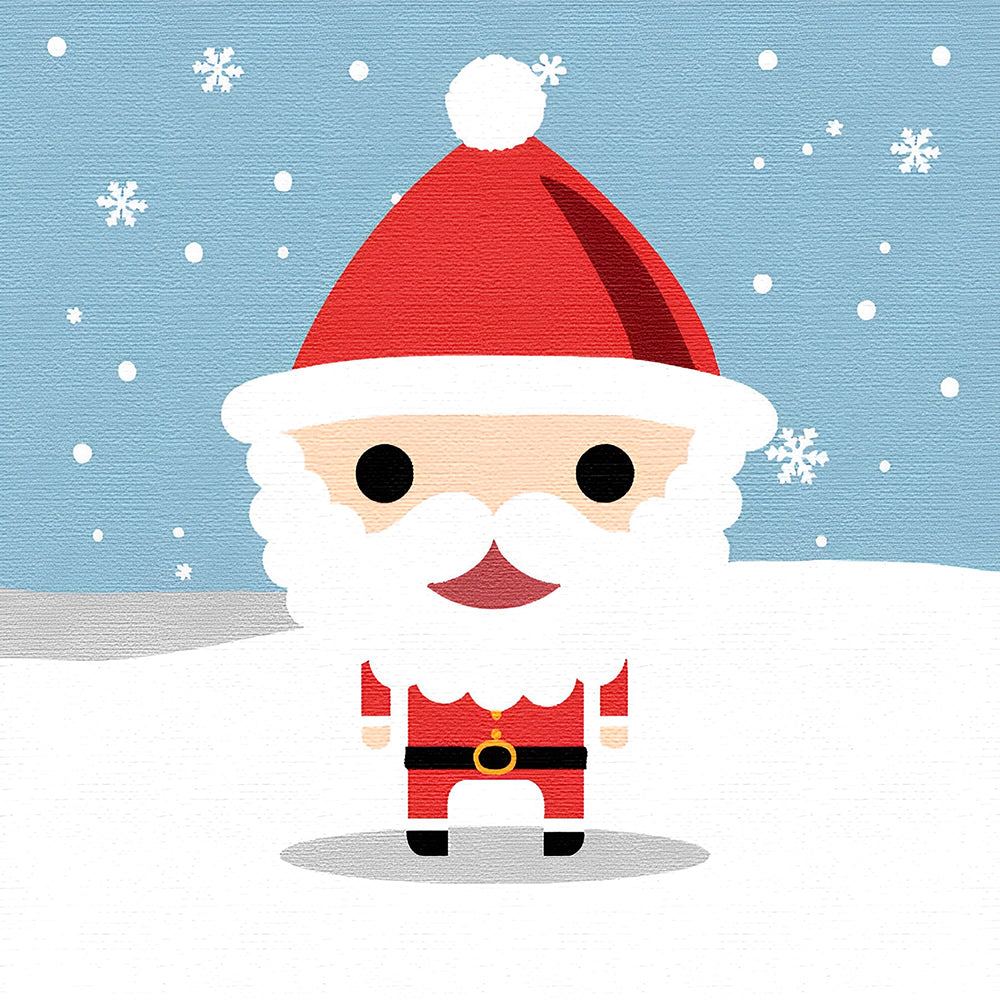 Minimalist cartoon santa claus cross stitch kit for beginners