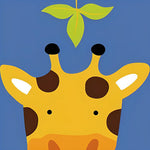 Minimalist cute giraffe cross stitch kit for beginners