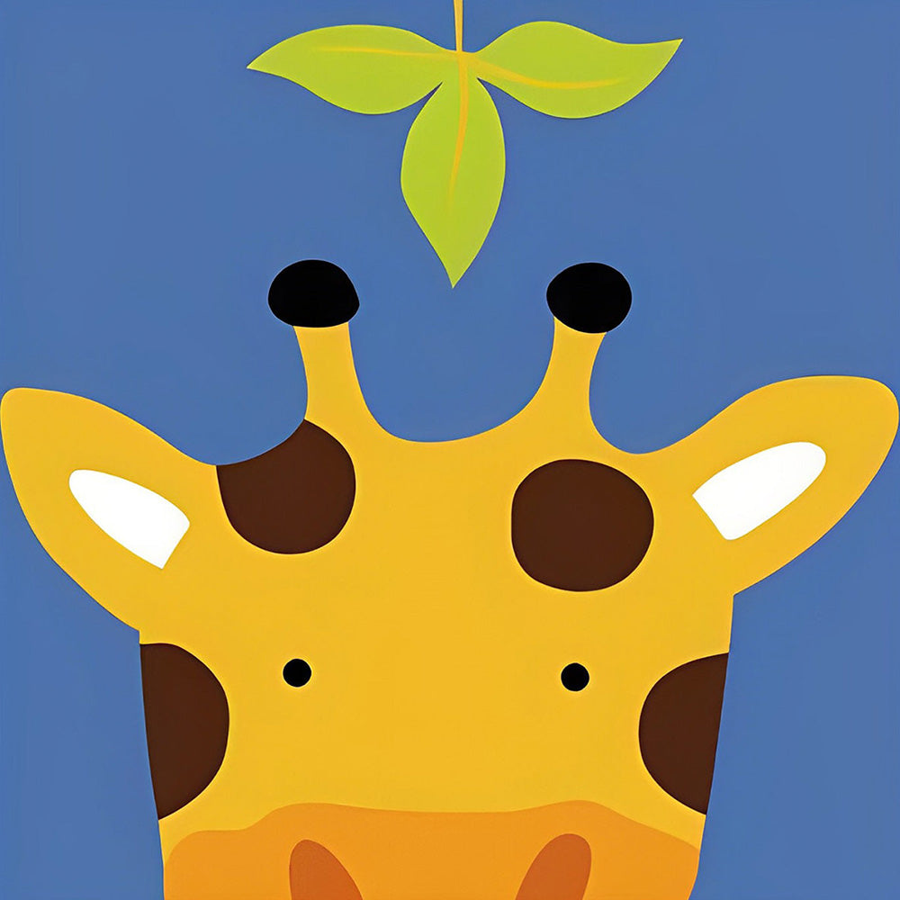 Minimalist cute giraffe cross stitch kit for beginners