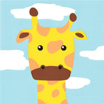 Minimalist giraffe face cross stitch kit for beginners
