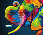 Modern graffiti style elephant cross stitch kit for beginners
