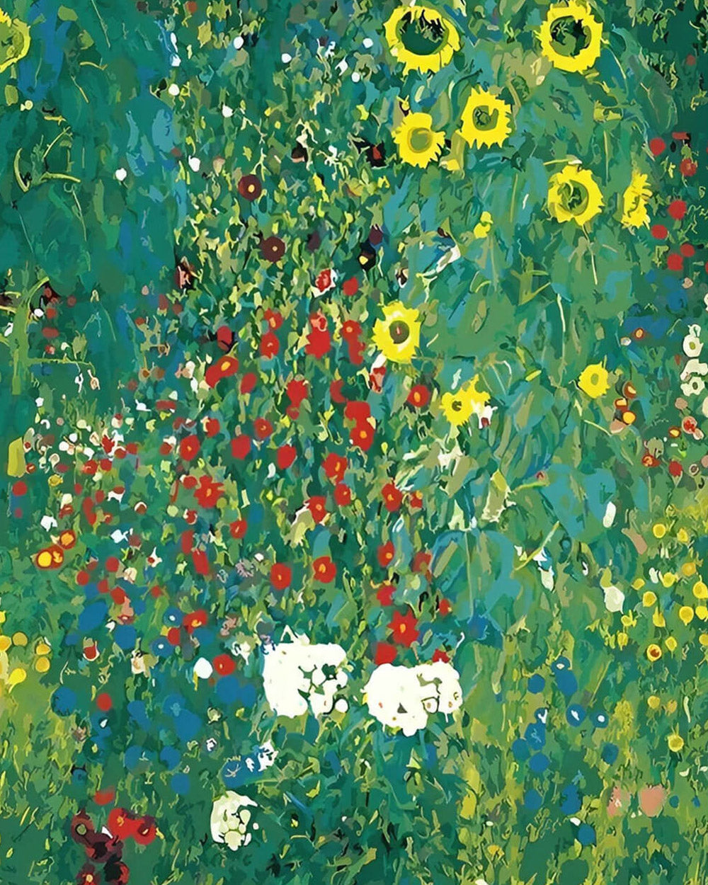 Monet style wildflower meadow cross stitch kit for beginners