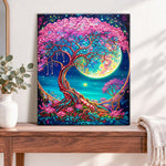 Moon tree with pearls pearl diamond painting kit for beginners
