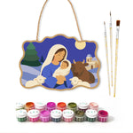 Moonlight holy embrace paint by numbers door hanger with paints and brushes