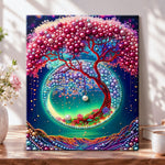 Moonlit beaded tree pearl diamond painting kit for beginners