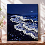 Moonlit pearl shore pearl diamond painting kit for beginners
