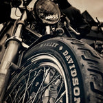 Motorcycle tyre close-up cross stitch kit for beginners