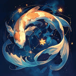 Mystical koi fish yin yang cross stitch kit for beginners